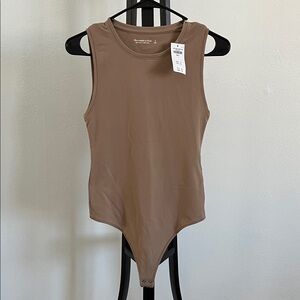 Abercrombie & Fitch Tan Sleeveless Tan Bodysuit